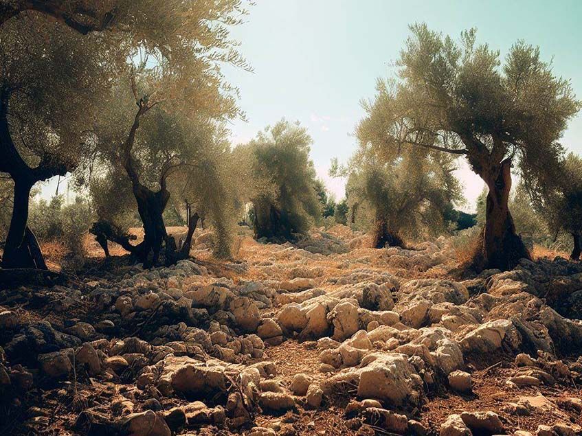 felhagyott olivaültetvény