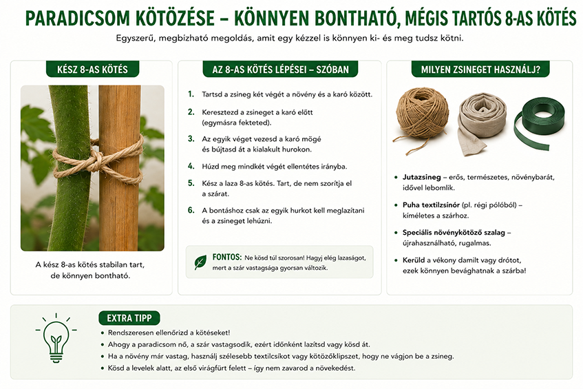 paradicsom kötözés