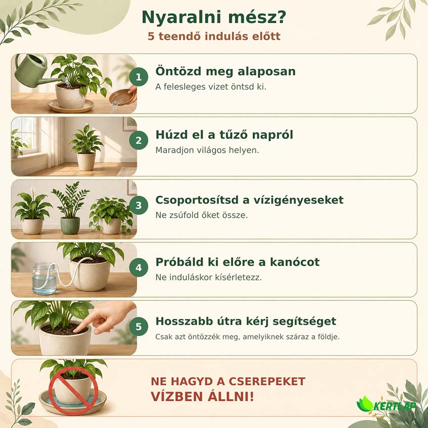 szobanövények felkészíítése utazás elótt