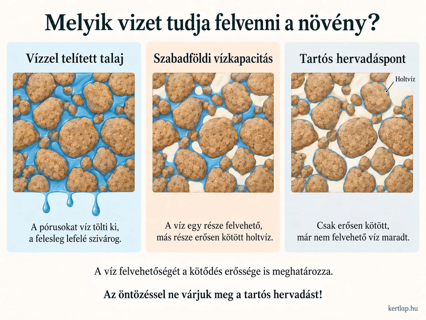víz kötődése a telejrészecskékhez